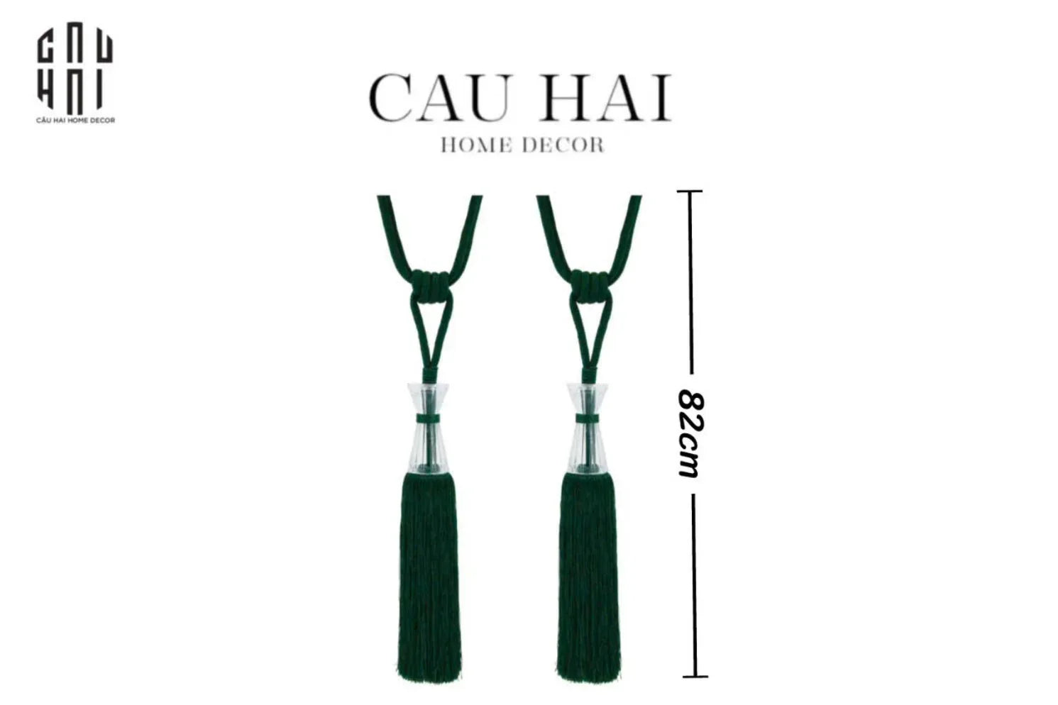 Cột Màn Đôi Émeraude Crystal Tassel Curtain Tieback 82Cm-CẬU HAI HOME DECOR