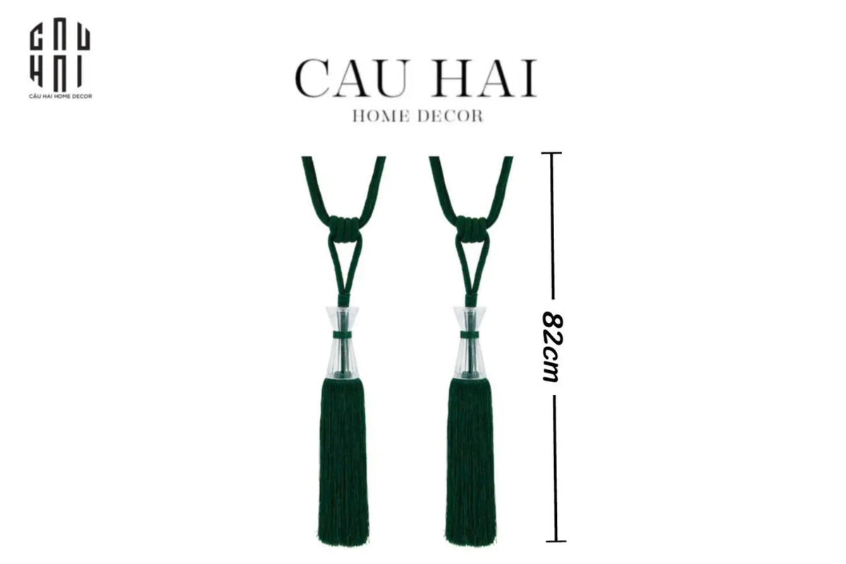 Cột Màn Đôi Émeraude Crystal Tassel Curtain Tieback 82Cm-RÈM & MÀN CHE-Đối tác tại Trung Quốc theo từng đơn đặt hàng-CẬU HAI HOME DECOR