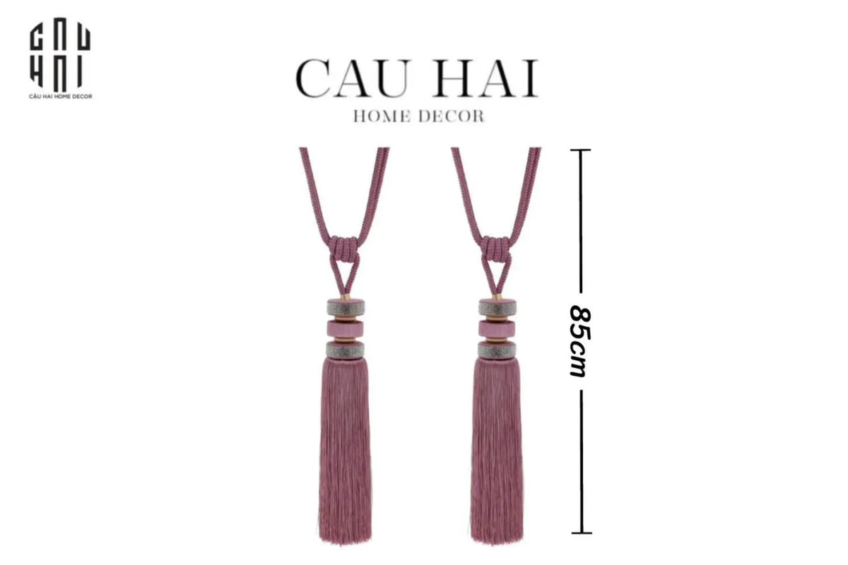 Cột Màn Đôi Fuchsia Bling Bling Tassel Curtain Tieback- 85Cm-RÈM & MÀN CHE-Đối tác tại Trung Quốc theo từng đơn đặt hàng-CẬU HAI HOME DECOR