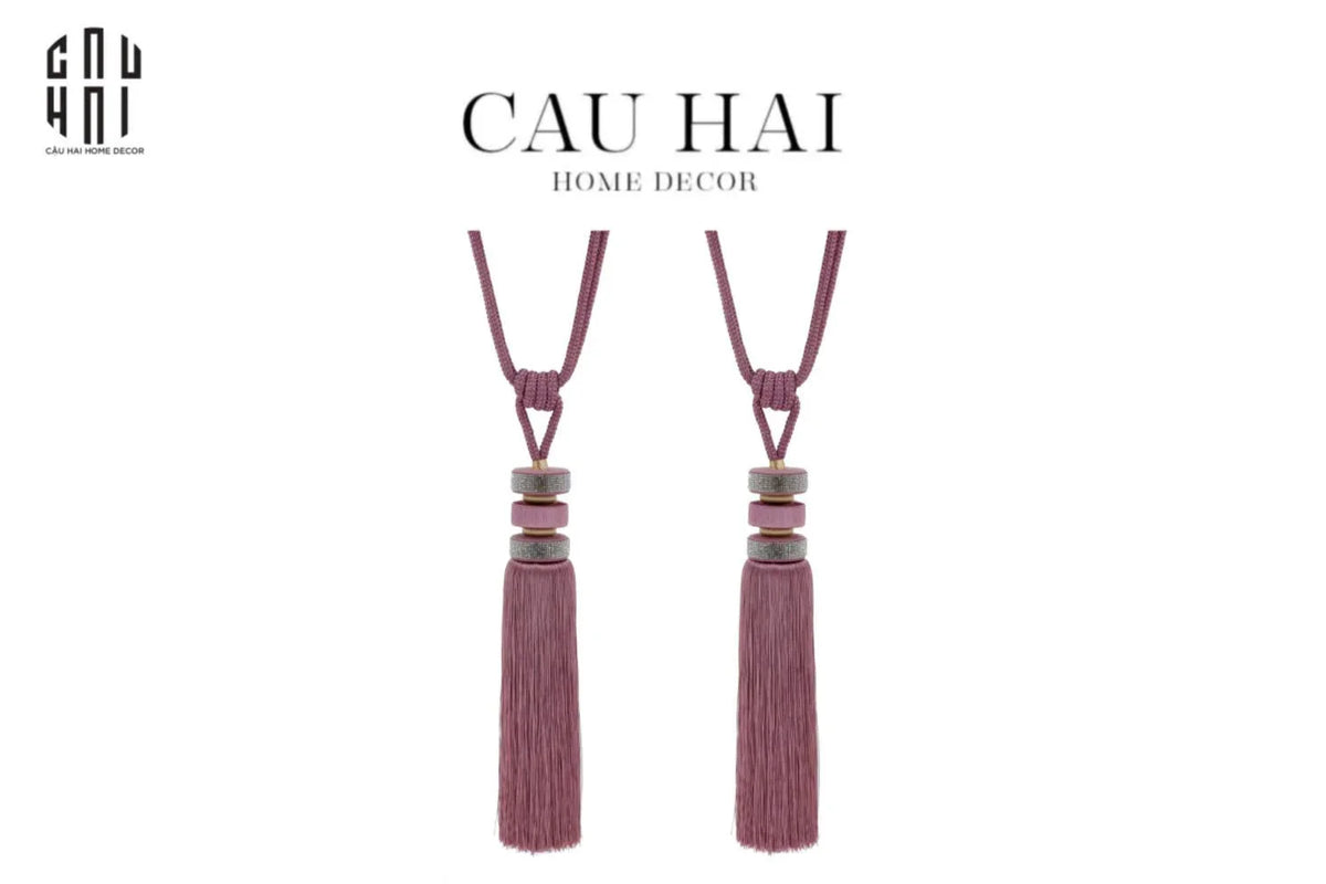 Cột Màn Đôi Fuchsia Bling Bling Tassel Curtain Tieback- 85Cm-RÈM & MÀN CHE-Đối tác tại Trung Quốc theo từng đơn đặt hàng-CẬU HAI HOME DECOR