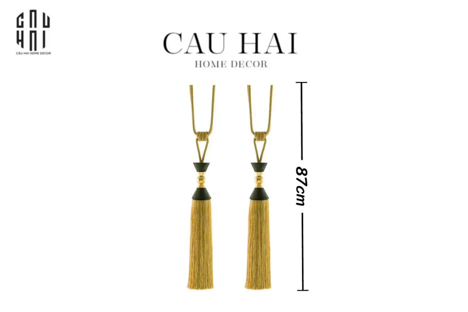 Cột Màn Đôi Lumière Éclat Tassel Curtain Tieback 87Cm-CẬU HAI HOME DECOR