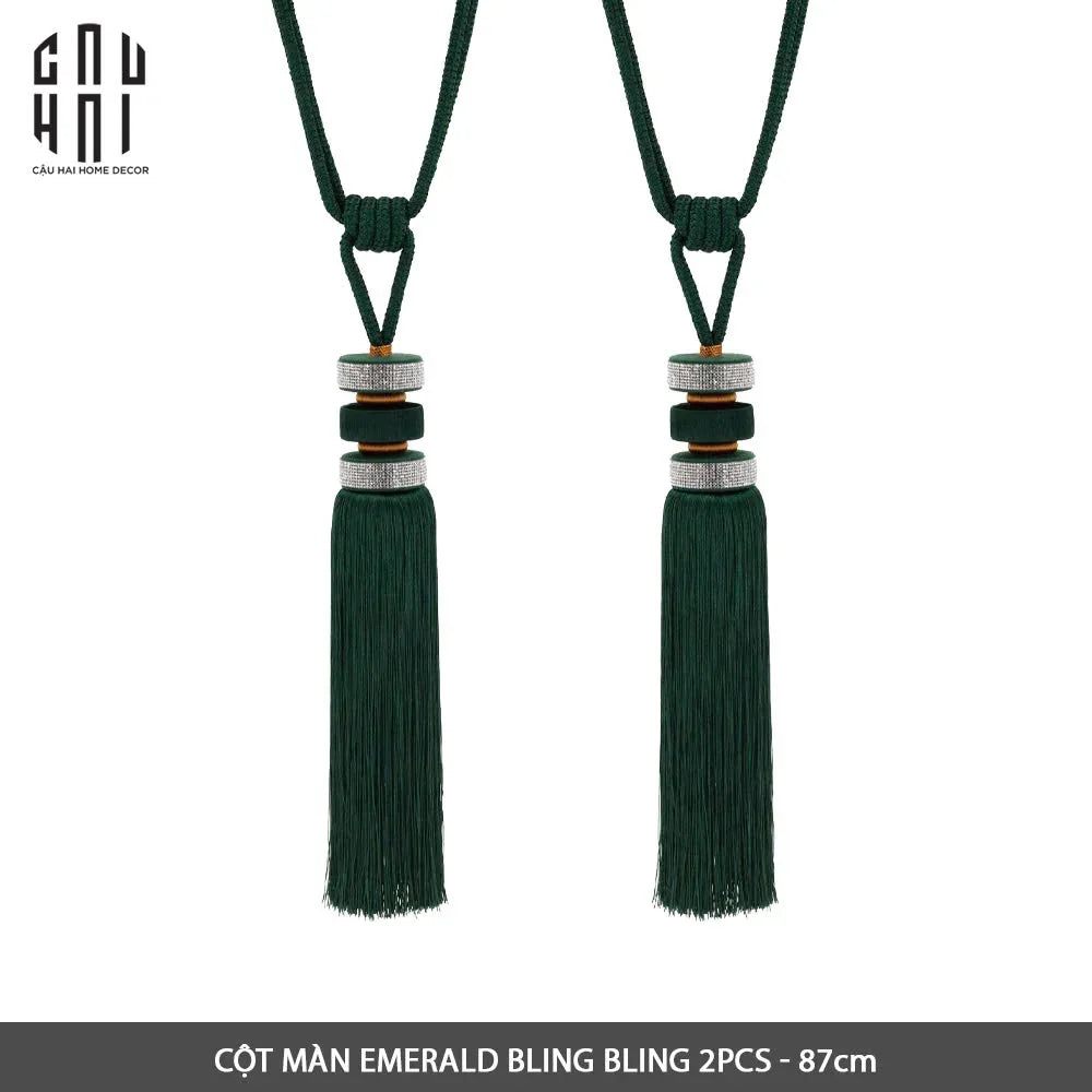 CỘT MÀN EMERALD BLING BLING TASSEL CURTAIN TIEBACK 2PCS - 85CM - CẬU HAI HOME DECOR