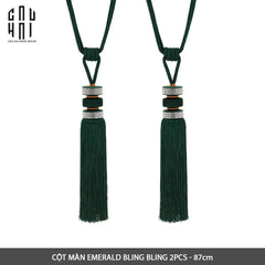 Cột Màn Emerald Bling Bling Tassel Curtain Tieback 2Pcs - 85Cm-CẬU HAI HOME DECOR