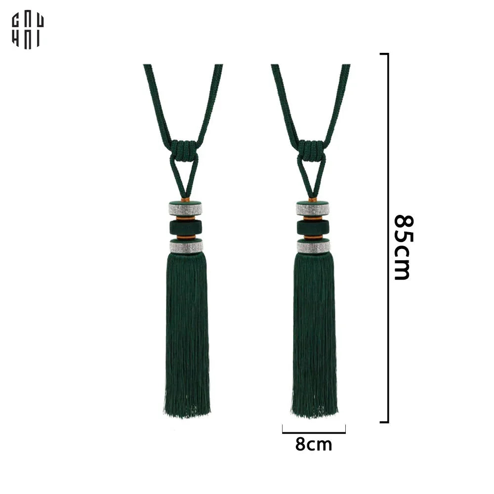 Cột Màn Emerald Bling Bling Tassel Curtain Tieback 2Pcs 8x85-RÈM & MÀN CHE-Đối tác tại Trung Quốc theo từng đơn đặt hàng-CẬU HAI HOME DECOR