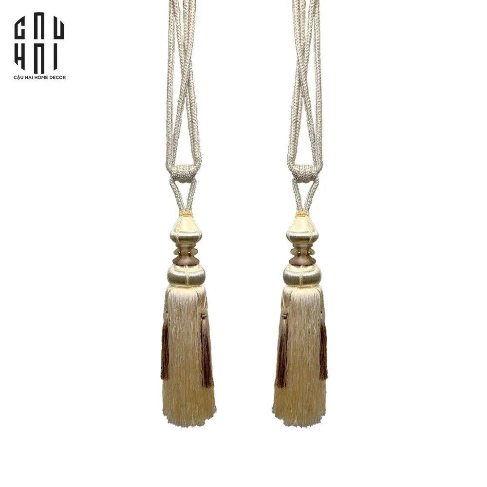 Cột Màn Erie Tassel Curtain Tieback 2Pcs 9x85-RÈM & MÀN CHE-Đối tác tại Trung Quốc theo từng đơn đặt hàng-CẬU HAI HOME DECOR