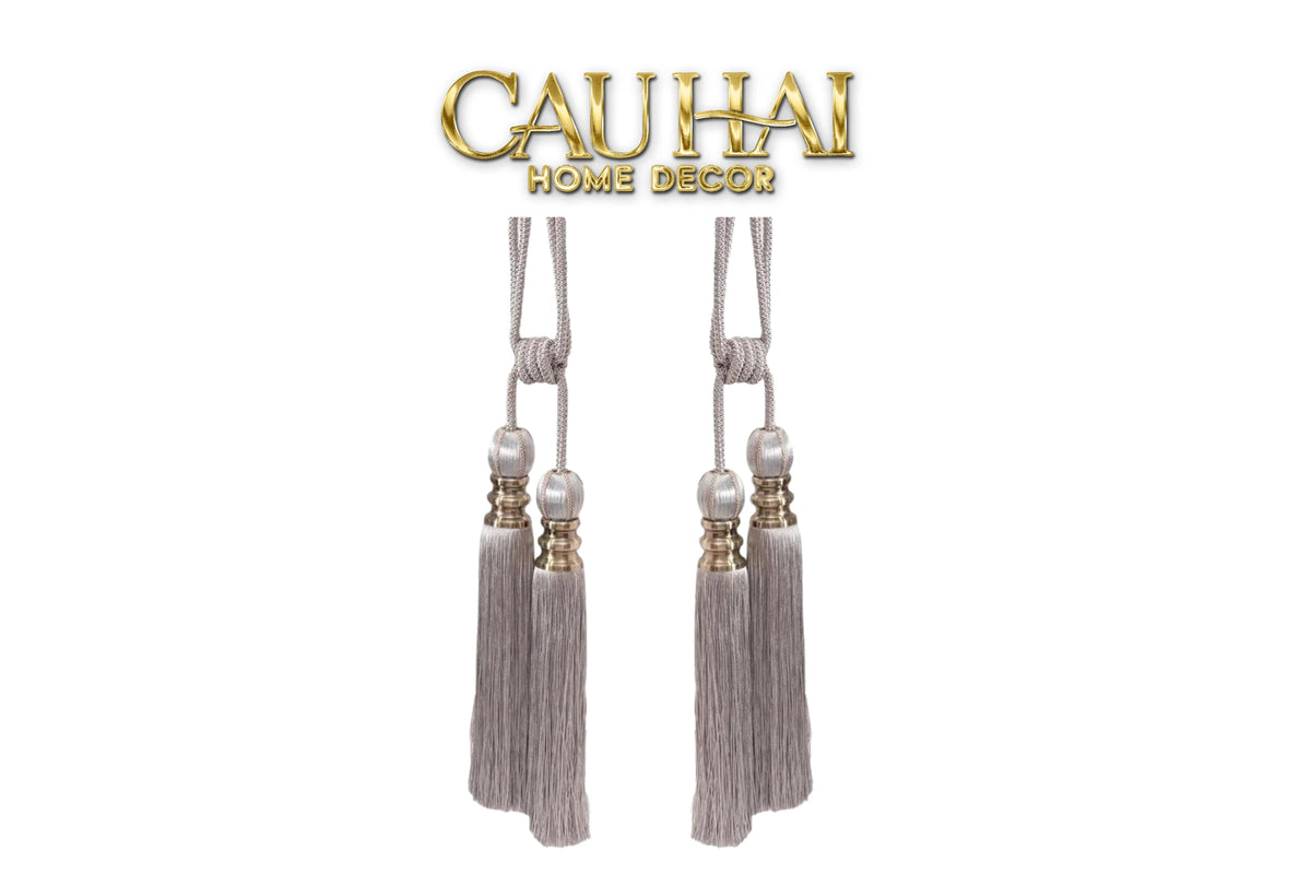Cột Màn Platinum Tassel Curtain Tieback 2Pcs 75cm-RÈM & MÀN CHE-Đối tác tại Trung Quốc theo từng đơn đặt hàng-CẬU HAI HOME DECOR