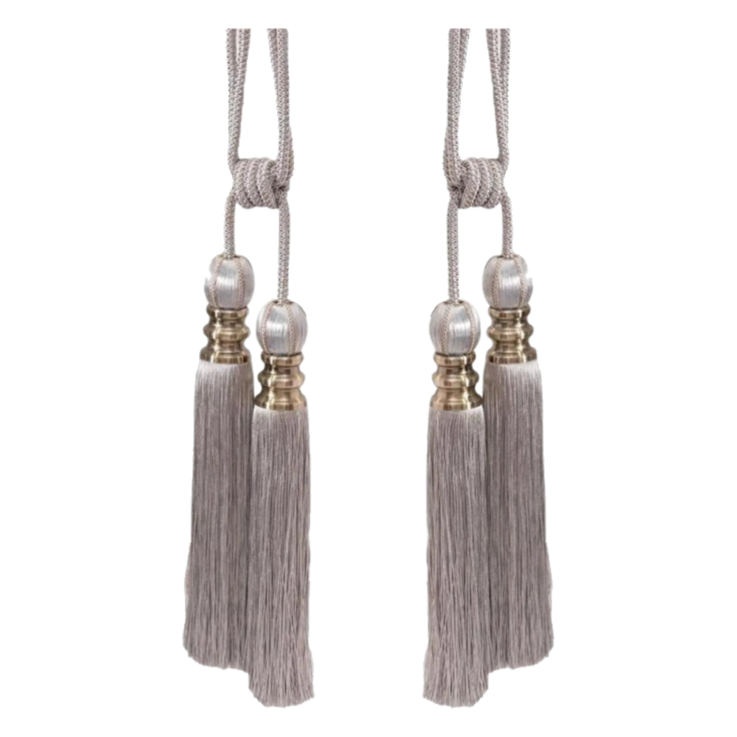 Cột Màn Platinum Tassel Curtain Tieback 2Pcs 75cm-RÈM & MÀN CHE-Đối tác tại Trung Quốc theo từng đơn đặt hàng-CẬU HAI HOME DECOR