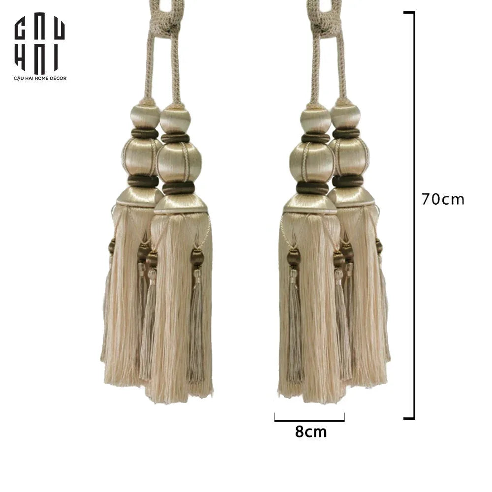 Cột Màn Rita Tassel Curtain Tieback 2Pcs 2Pcs-RÈM & MÀN CHE-Đối tác tại Trung Quốc theo từng đơn đặt hàng-CẬU HAI HOME DECOR