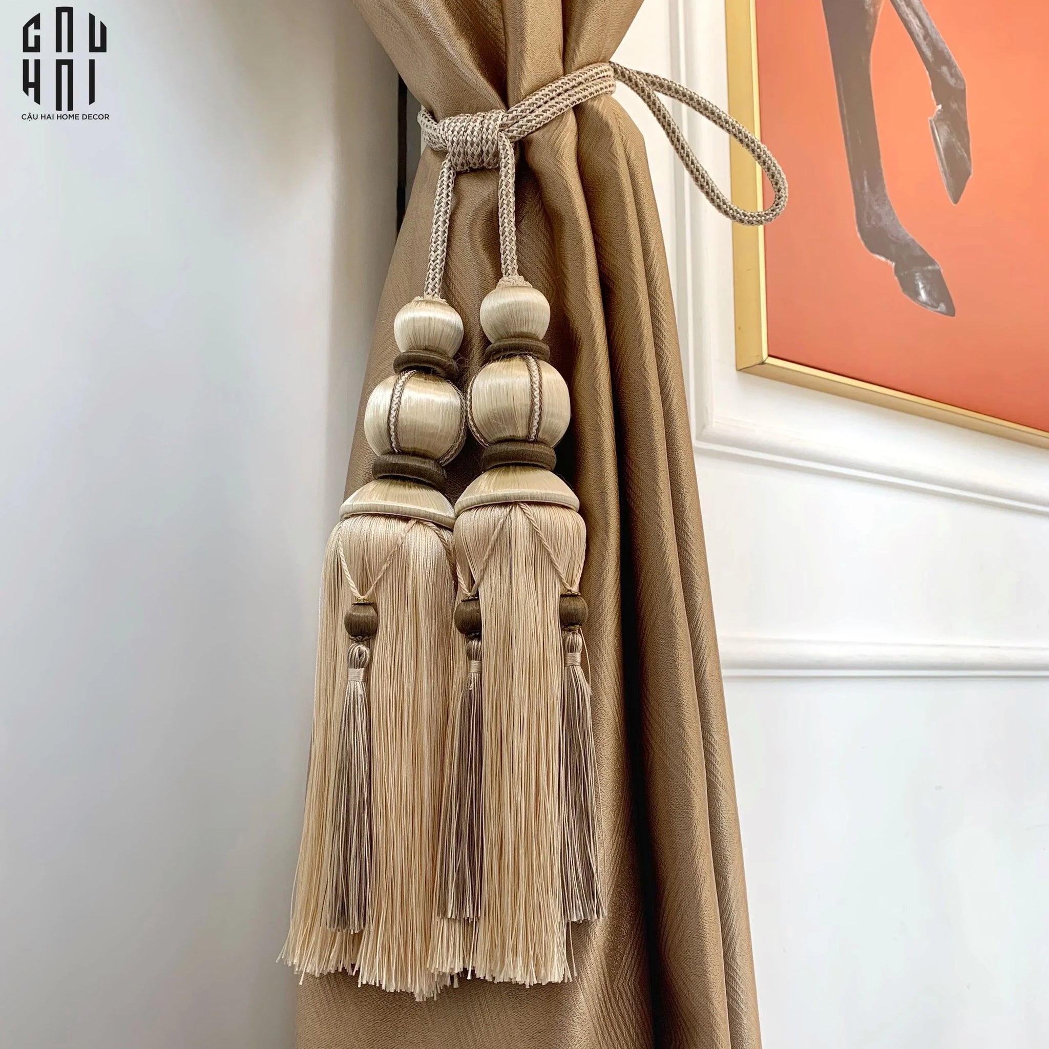 CỘT MÀN RITA TASSEL CURTAIN TIEBACK 2PCS 2PCS - CẬU HAI HOME DECOR