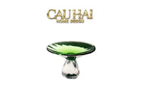 Critalleries Couture - Đĩa Trái Cây Pha Lê Emerald Vert Malachite Fruit Plates 9.5x15-CẬU HAI HOME DECOR