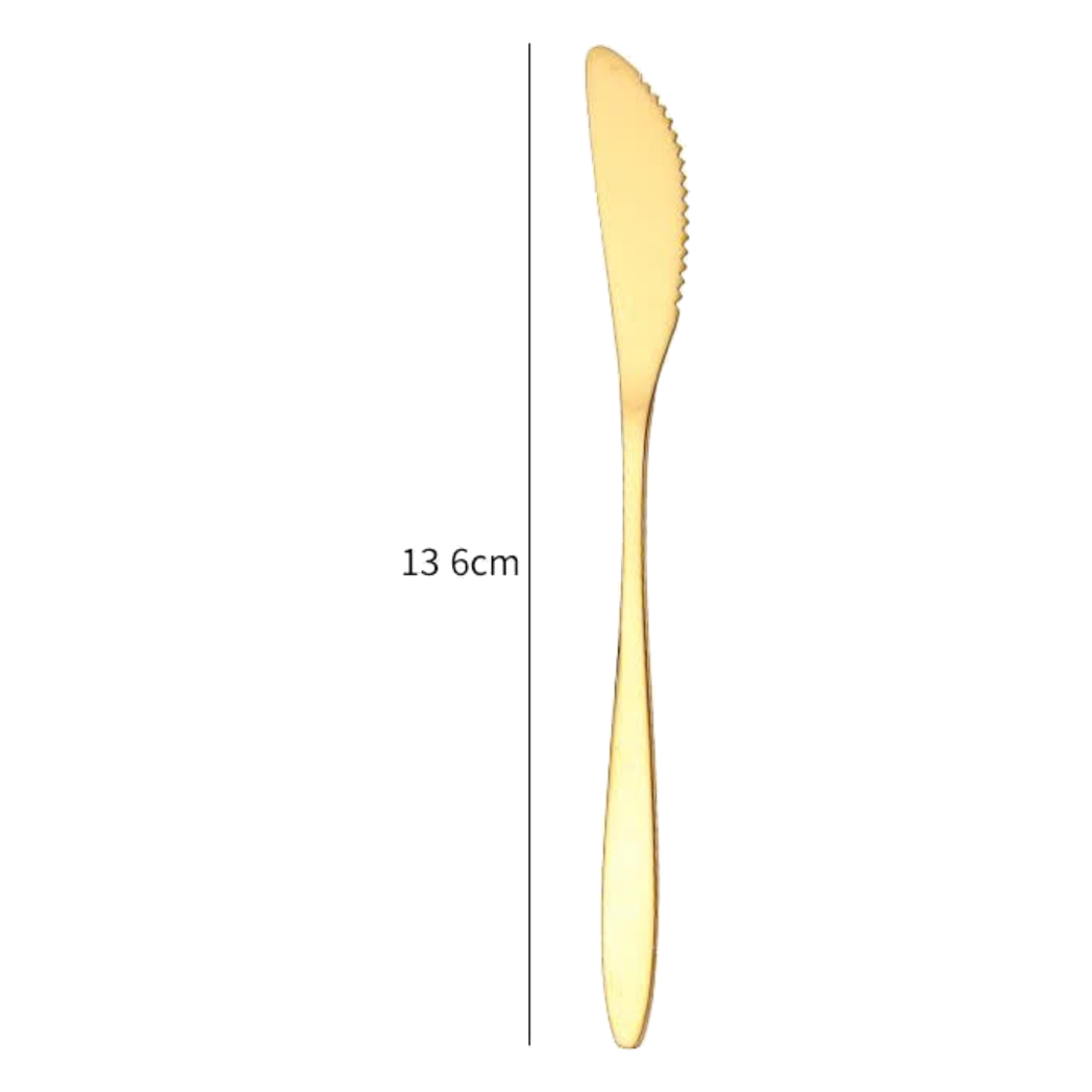 Dao Cắt Bánh Inox Mạ Vàng - Golden Butter Knife-CẬU HAI HOME DECOR-CẬU HAI HOME DECOR
