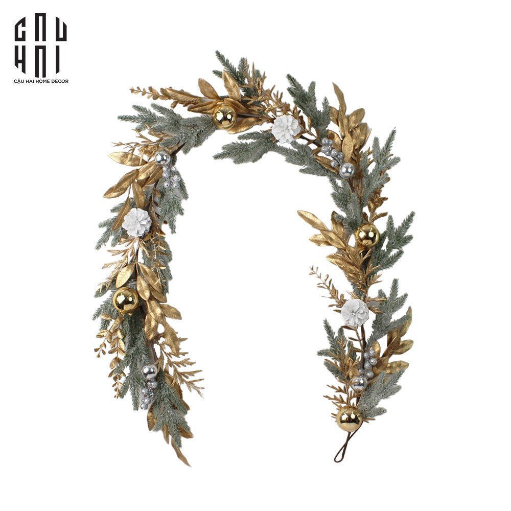 DÂY THÔNG TRANG TRÍ GIÁNG SINH - LUXURY CHRISTMAS WREATH - CẬU HAI HOME DECOR