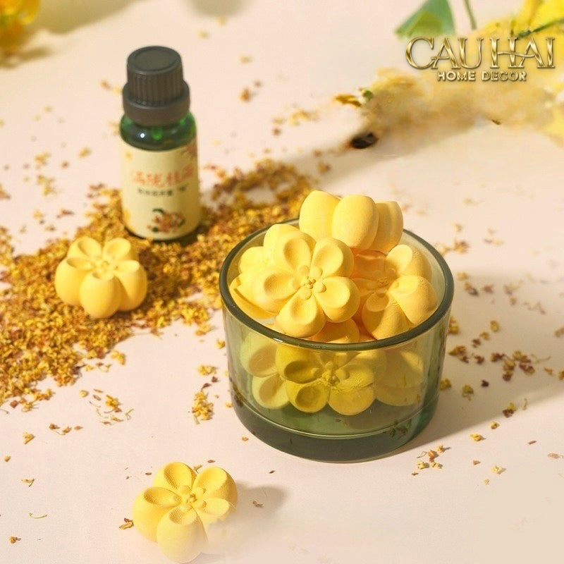 HOME FRAGRANCE - GIFT SET ĐÁ KHUẾCH TÁN OSMANTHUS BLOOM AROMA STONES - CẬU HAI HOME DECOR