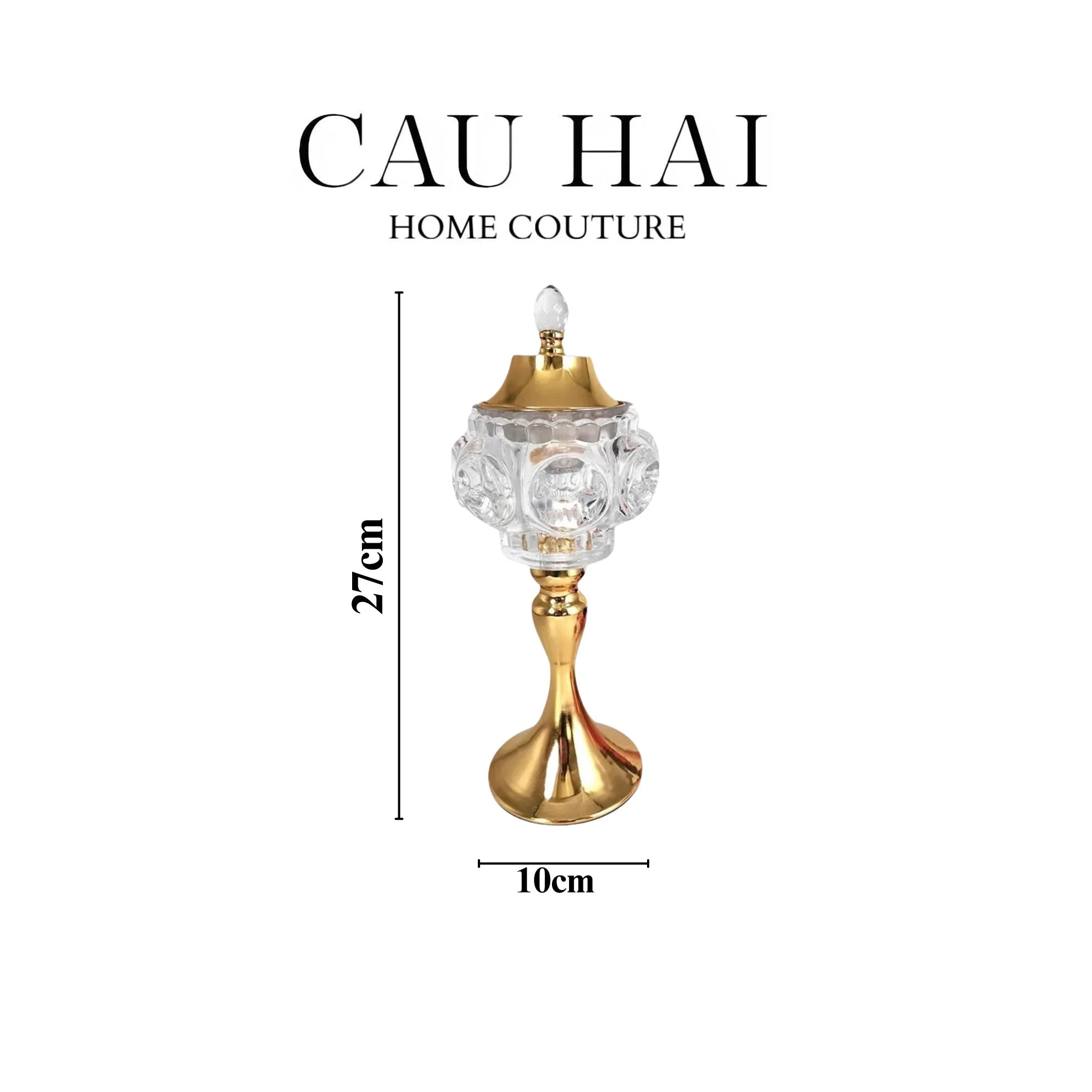 Đế Đốt Trầm Royal Crystal Burner-CẬU HAI HOME DECOR