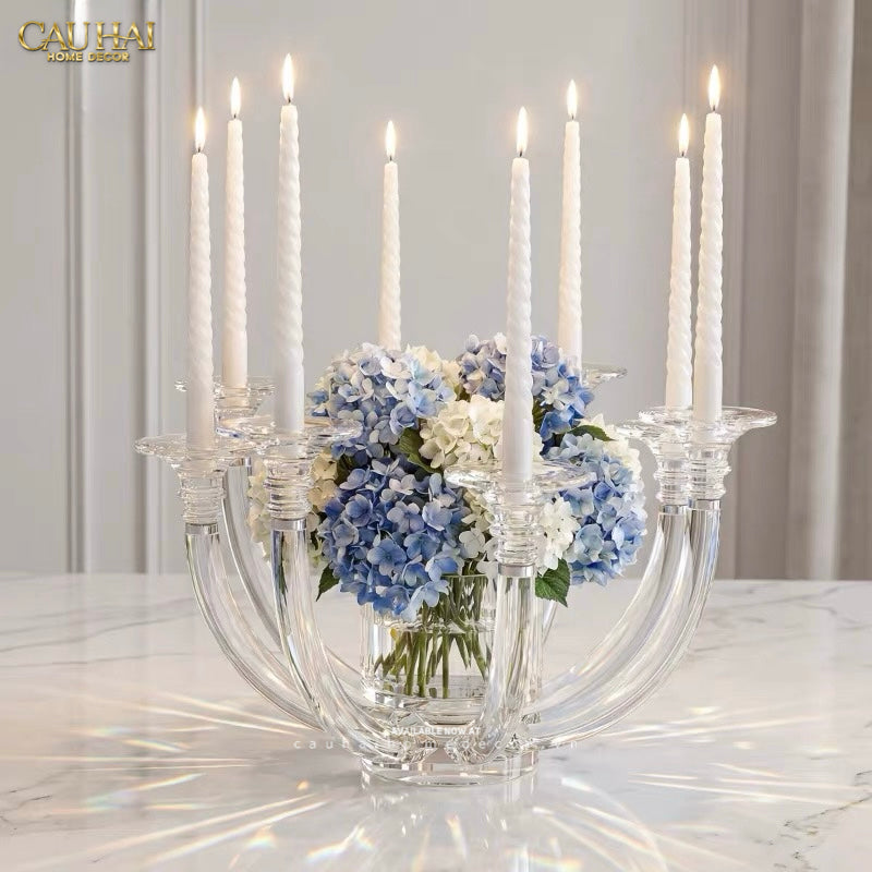 Đế Nến Bình Hoa Pha Lê Candélabre En Cristalleries H30-ĐẾ NẾN-CẬU HAI HOME DECOR-CẬU HAI HOME DECOR