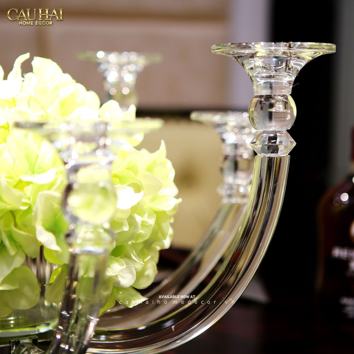 Đế Nến Bình Hoa Pha Lê Candélabre En Cristalleries H30-ĐẾ NẾN-CẬU HAI HOME DECOR-CẬU HAI HOME DECOR