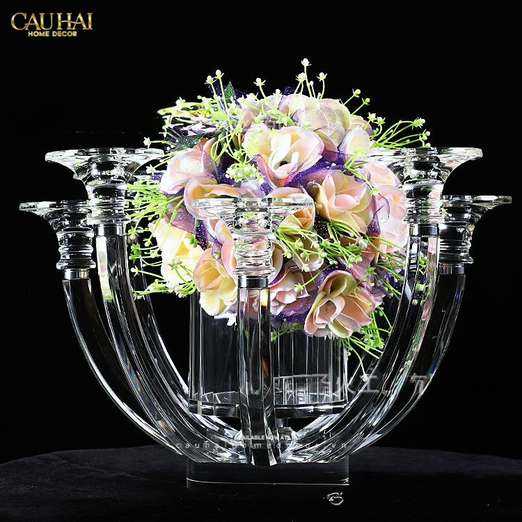 Đế Nến Bình Hoa Pha Lê Candélabre En Cristalleries H30-ĐẾ NẾN-CẬU HAI HOME DECOR-CẬU HAI HOME DECOR