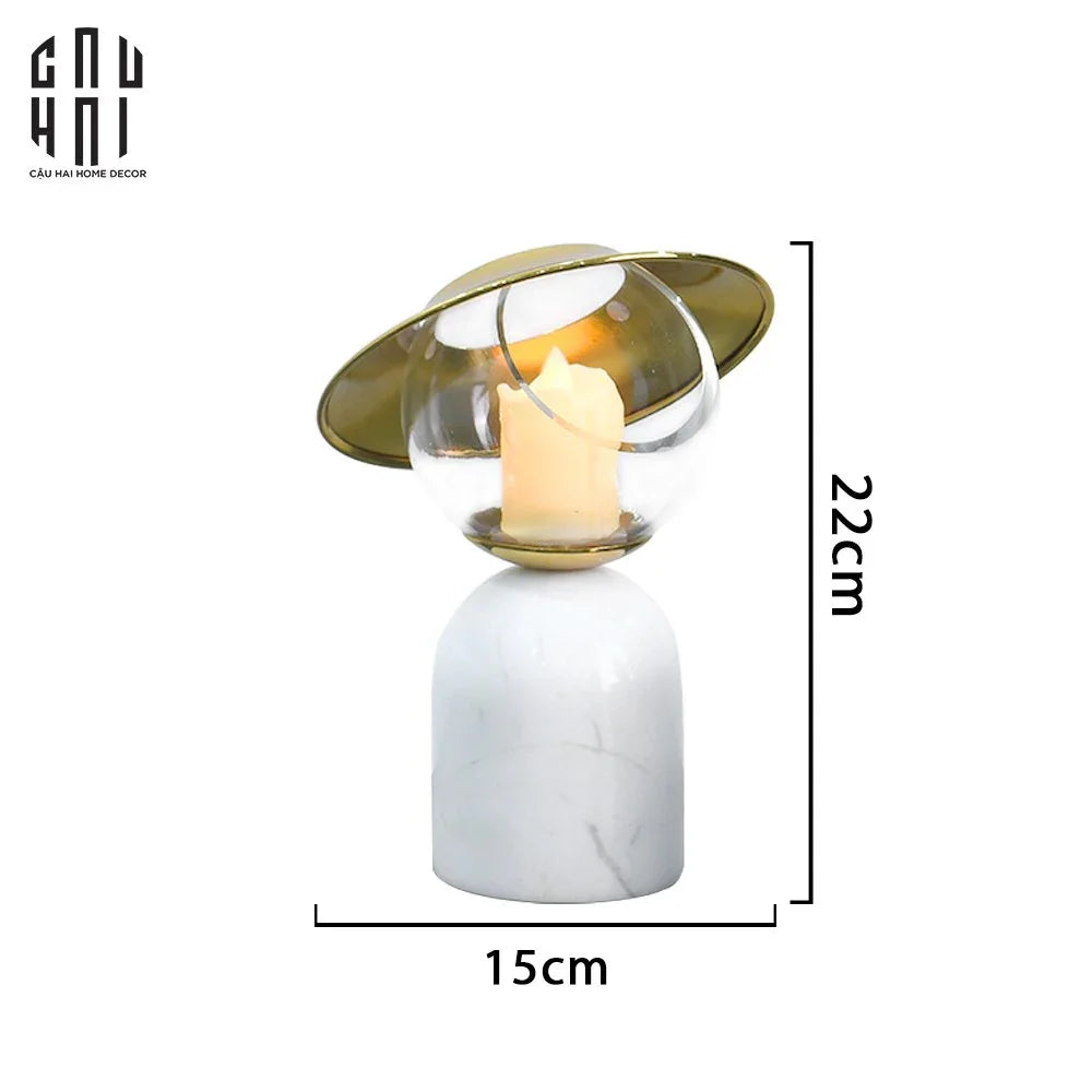 HOME COUTURE - ĐẾ NẾN LADY D'Or DÉESSE À CHAPEAU - CẬU HAI HOME DECOR