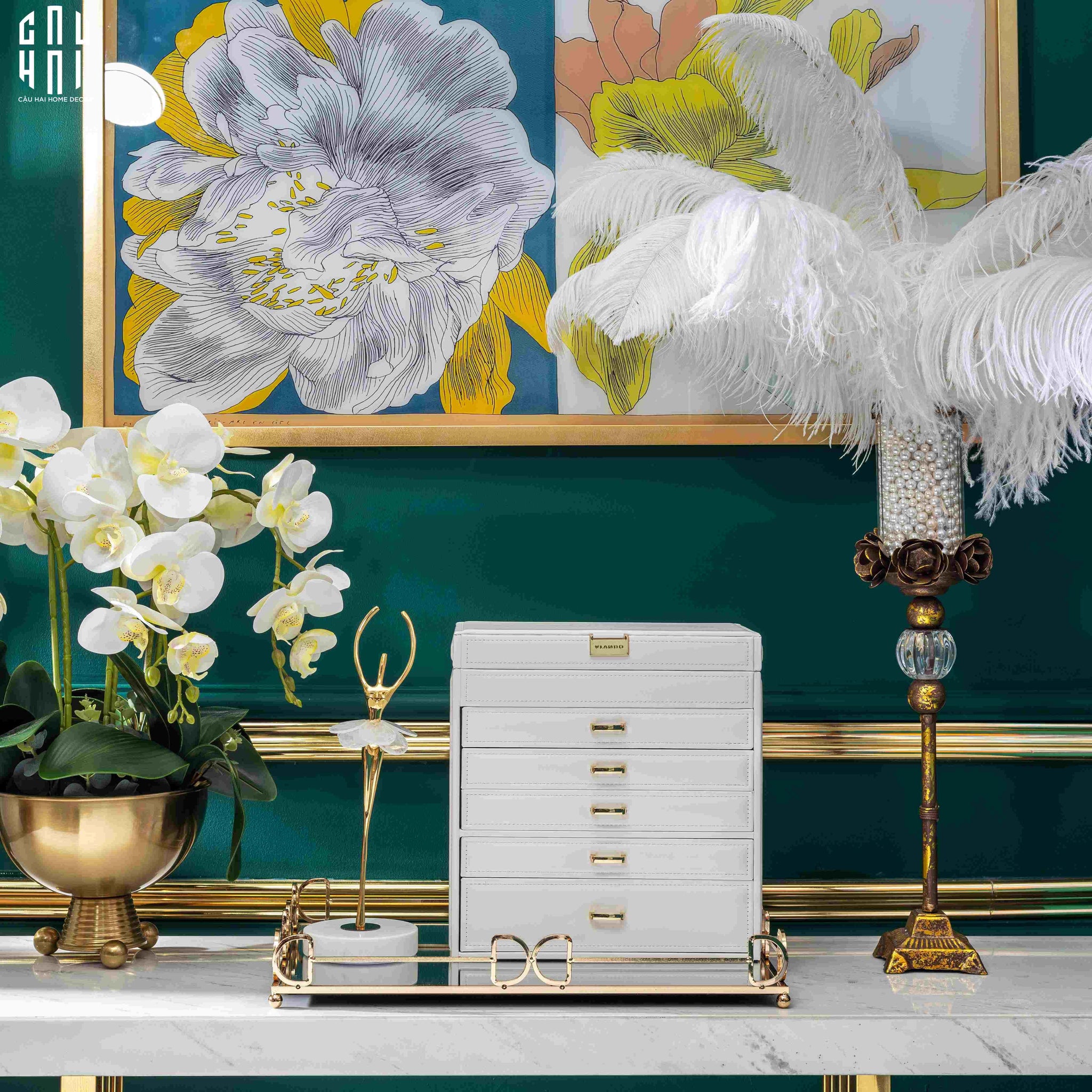 HOME COUTURE – ĐẾ NẾN RUSTIC STEPHANE ANTIQUE D’OR - CẬU HAI HOME DECOR