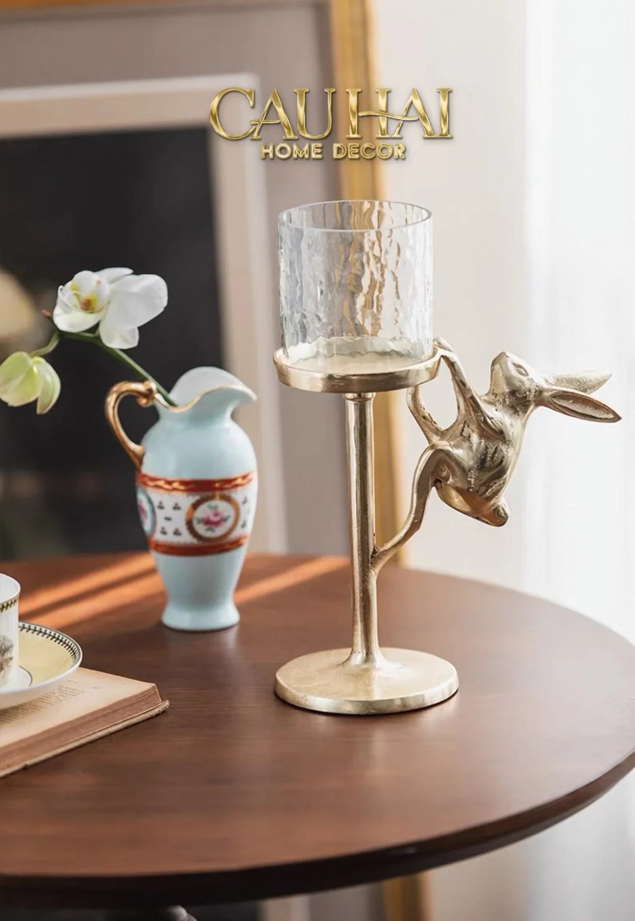Đế Nến Thỏ Climbing Glory Lapin Brasson Candle Holder-CẬU HAI HOME DECOR