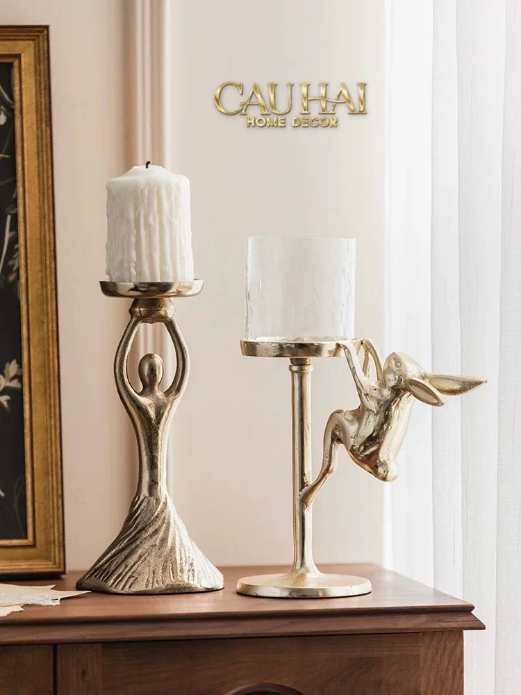 Đế Nến Thỏ Climbing Glory Lapin Brasson Candle Holder-CẬU HAI HOME DECOR