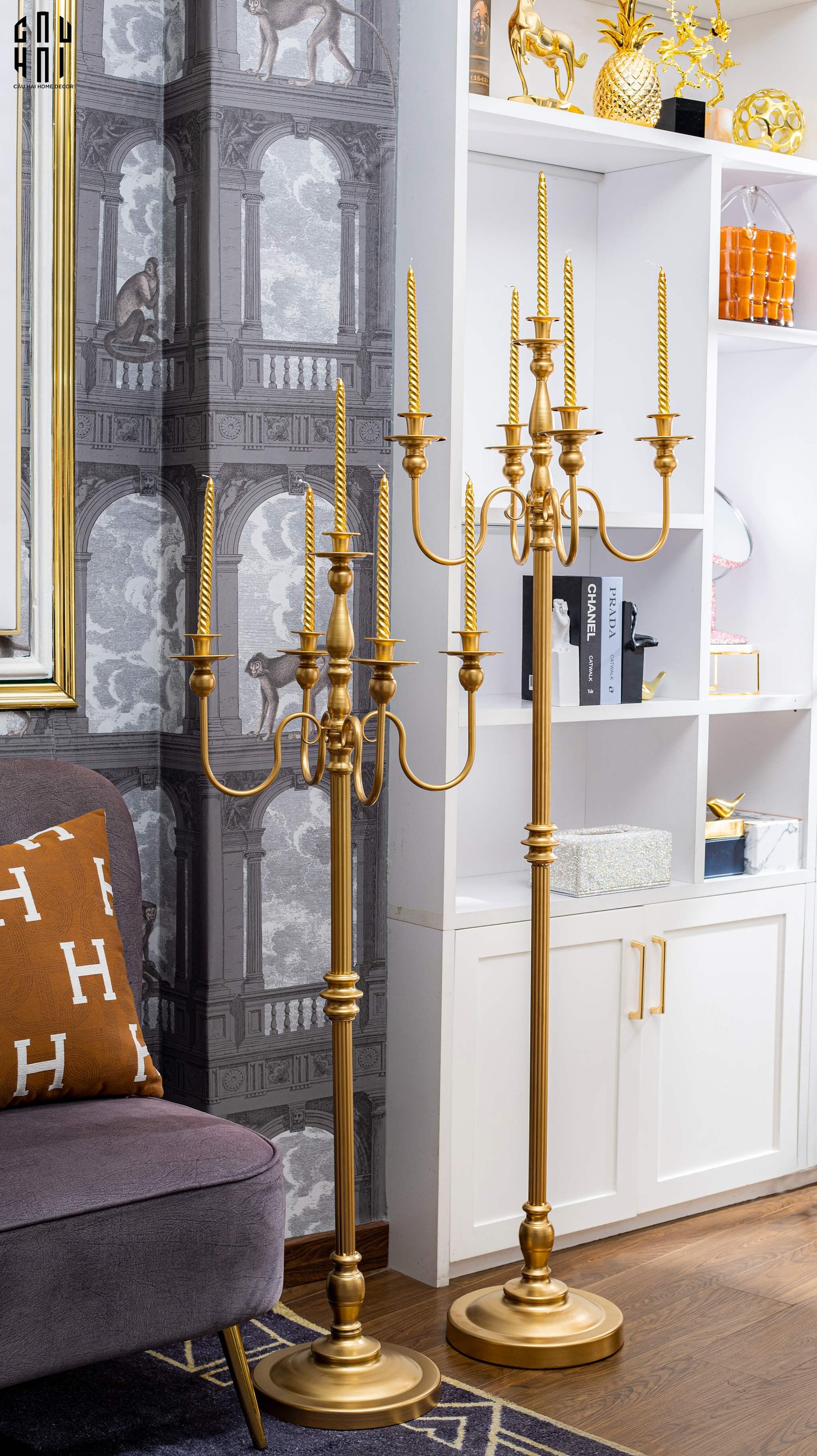 HOME COUTURE – ĐẾ NẾN SÀN IMPÉRIAL CANDELABRE BAROQUE ÉCLAT H122 - CẬU HAI HOME DECOR