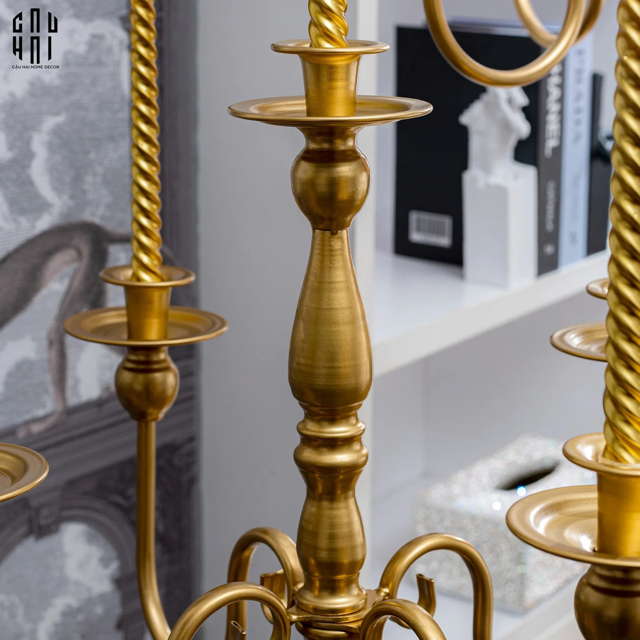 HOME COUTURE – ĐẾ NẾN SÀN IMPÉRIAL CANDELABRE BAROQUE ÉCLAT H122 - CẬU HAI HOME DECOR