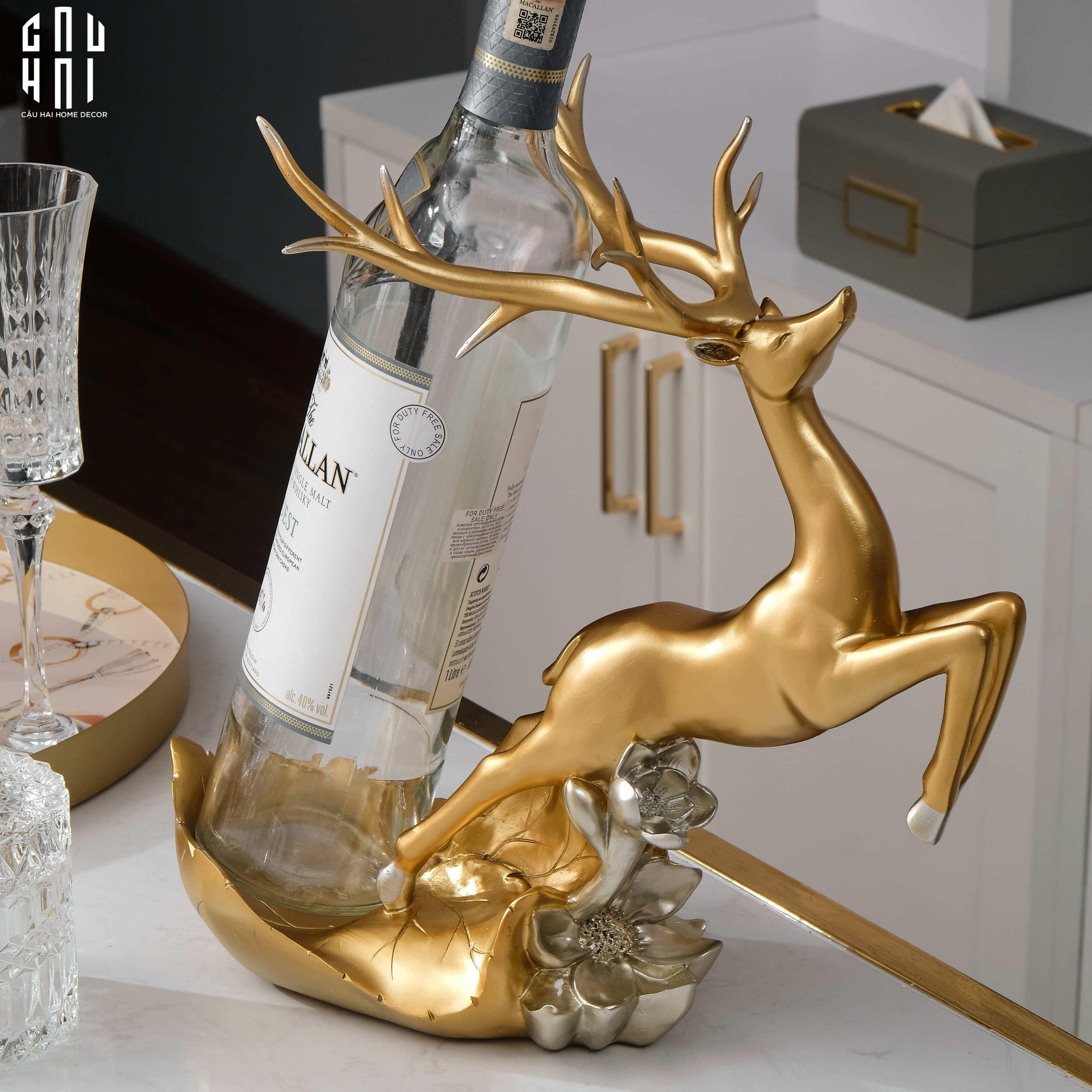 ĐẾ RƯỢU REINDEER-CẬU HAI HOME DECOR