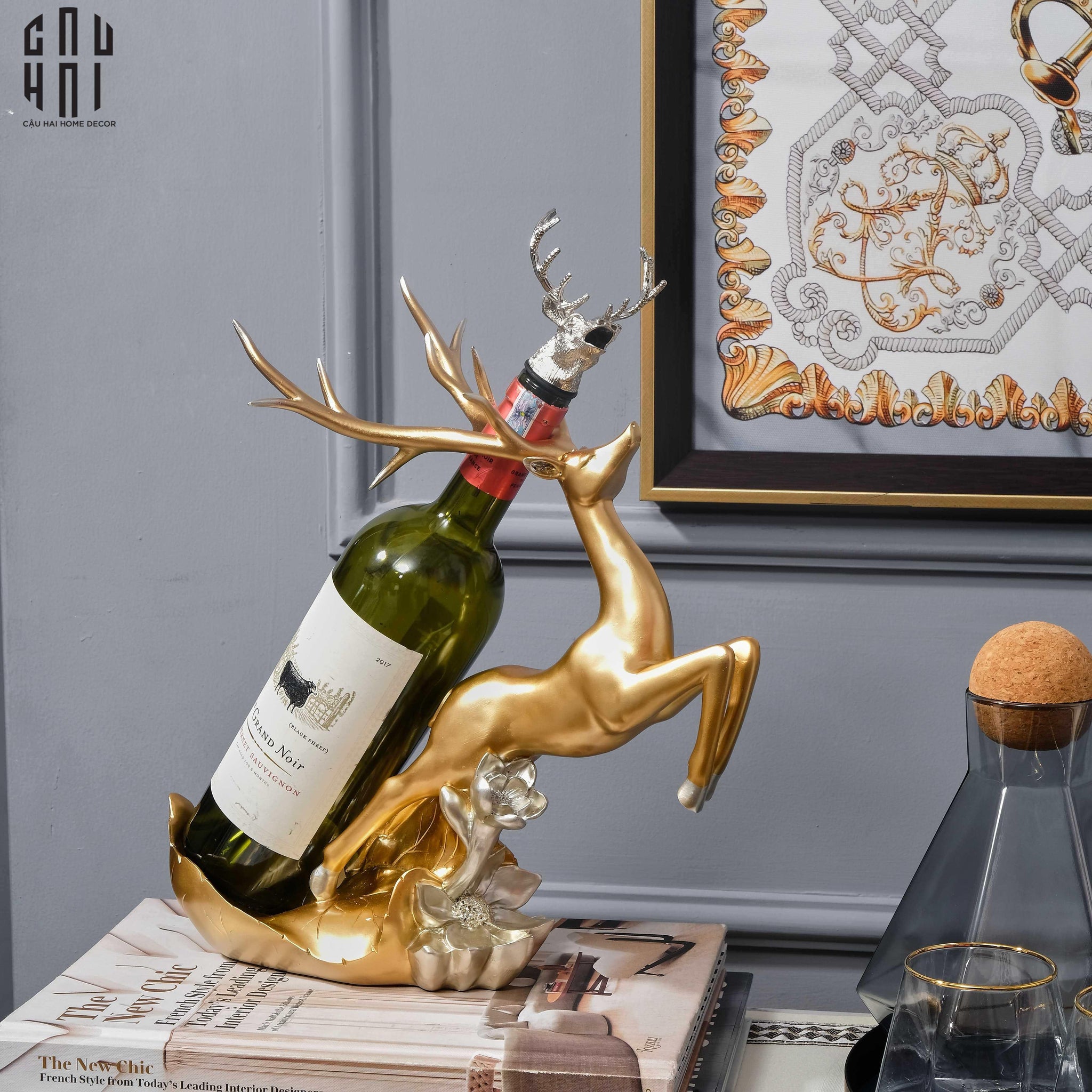 ĐẾ RƯỢU REINDEER-CẬU HAI HOME DECOR