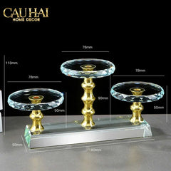 Đế Trụ Trưng Bày Pha Lê 1/3/5 Trụ - Golden Column Cristalleries Display Stand-CẬU HAI HOME DECOR