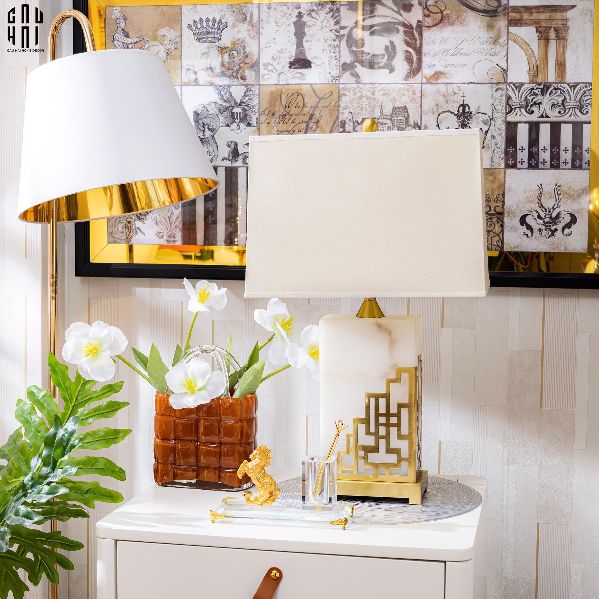 ĐÈN BÀN CLAYTON - CLAYTON SIDE TABLE LAMP - CẬU HAI HOME DECOR