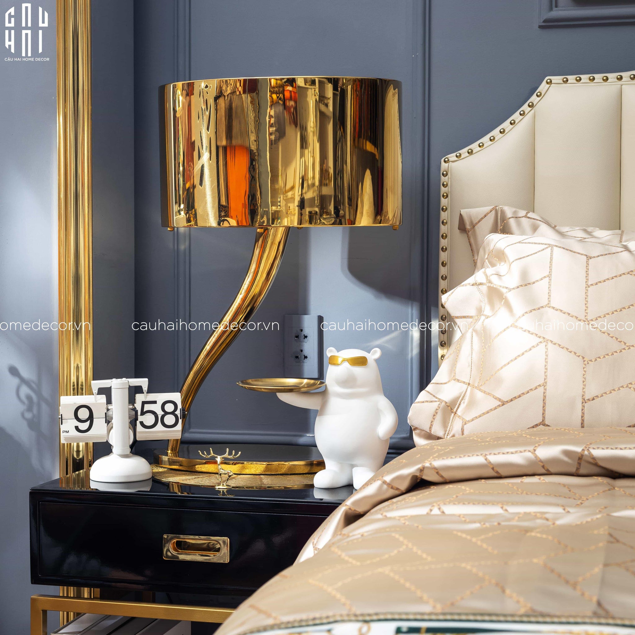 Đèn Bàn Hathor - Hathor Side Table Lamp-CẬU HAI HOME DECOR