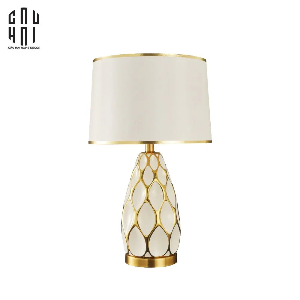ĐÈN BÀN MARTHA - MARTHA PORCELAIN SIDE TABLE LAMP - CẬU HAI HOME DECOR