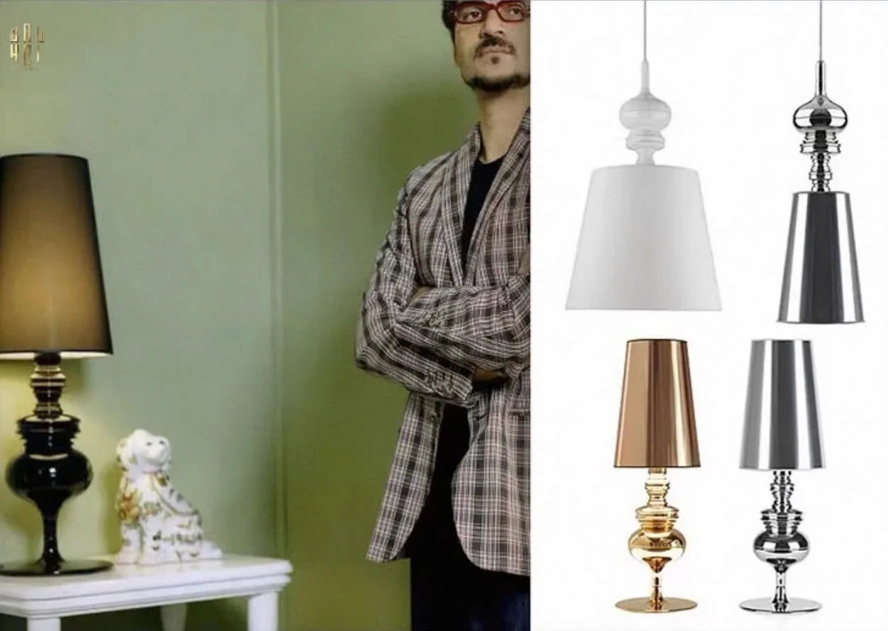 Đèn Ngủ Để Bàn Andrew Platinum Side Table Lamp H78 - CẬU HAI HOME DECOR