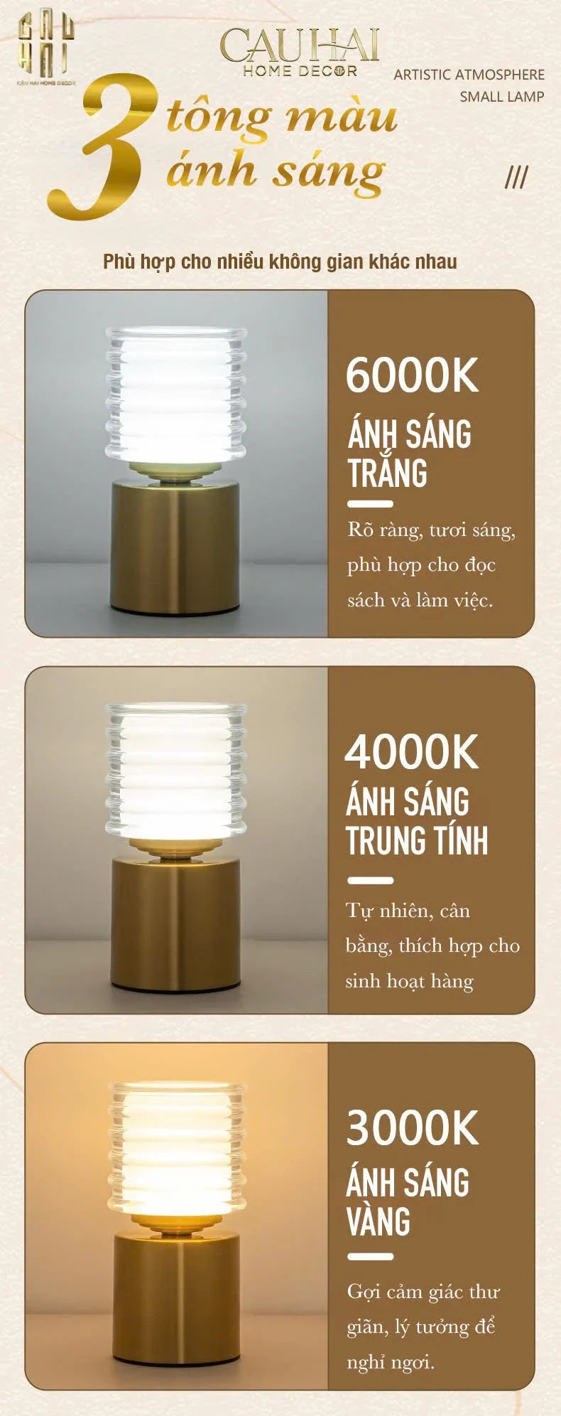 ĐÈN NGỦ ĐỂ BÀN AURORA COIL - CẬU HAI HOME DECOR