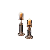 Set 2 Đế Nến Cylindre Éclat Bronze H30/ 38-ĐẾ NẾN-CẬU HAI HOME DECOR-CẬU HAI HOME DECOR