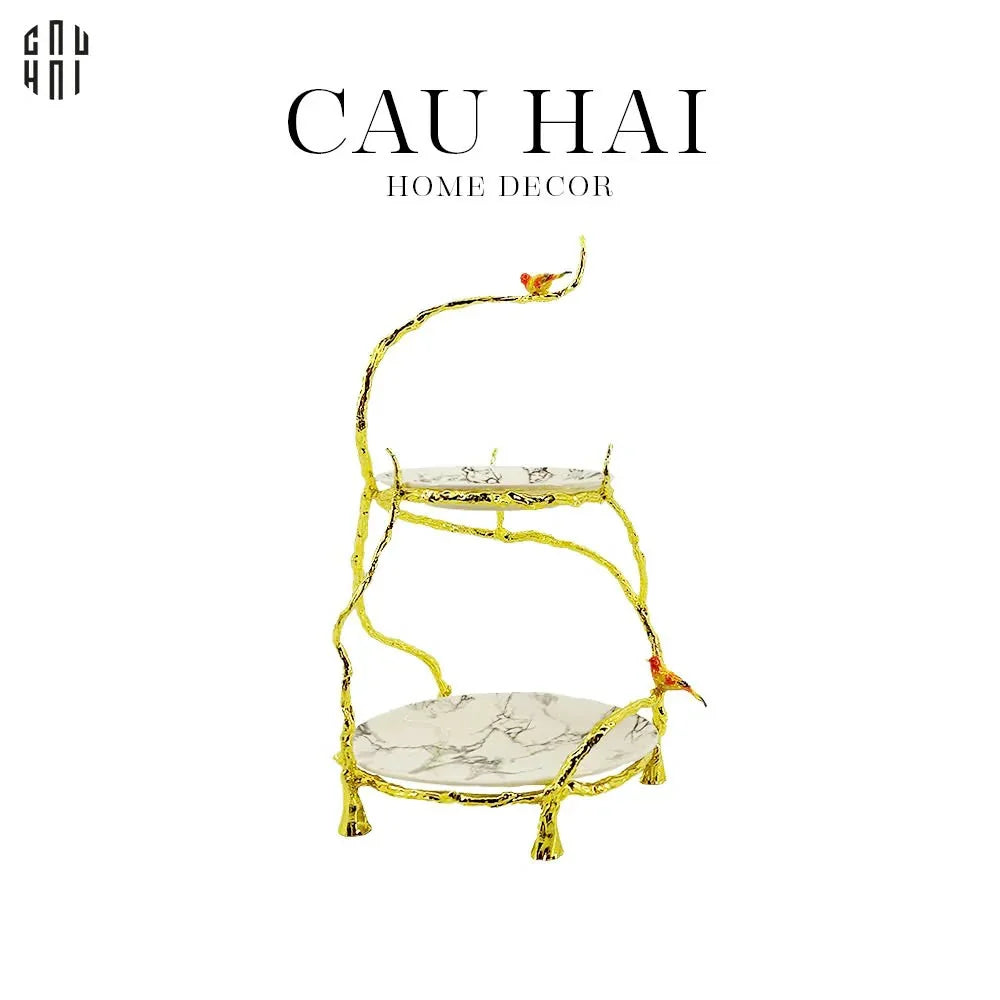 HOME COUTURE - ĐĨA BÁNH 2 TẦNG IMPERIAL CANARI - CẬU HAI HOME DECOR