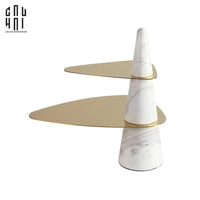 Đĩa Bánh 2 Tầng Marble Maxim Étagère Deux Niveaux H32-CẬU HAI HOME DECOR
