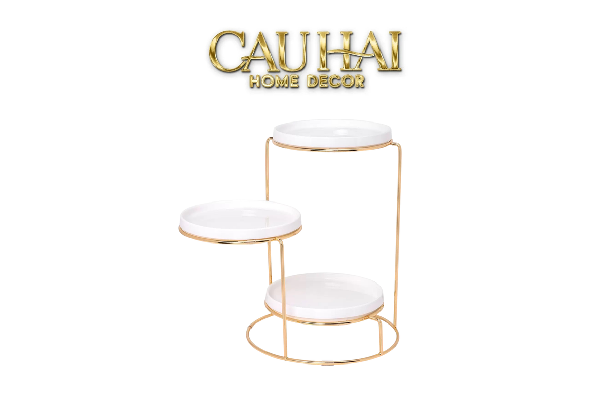 Đĩa Bánh 3 Tầng Élégance Three-Tier Dessert Stand-Đĩa bánh tầng-CẬU HAI HOME DECOR-CẬU HAI HOME DECOR