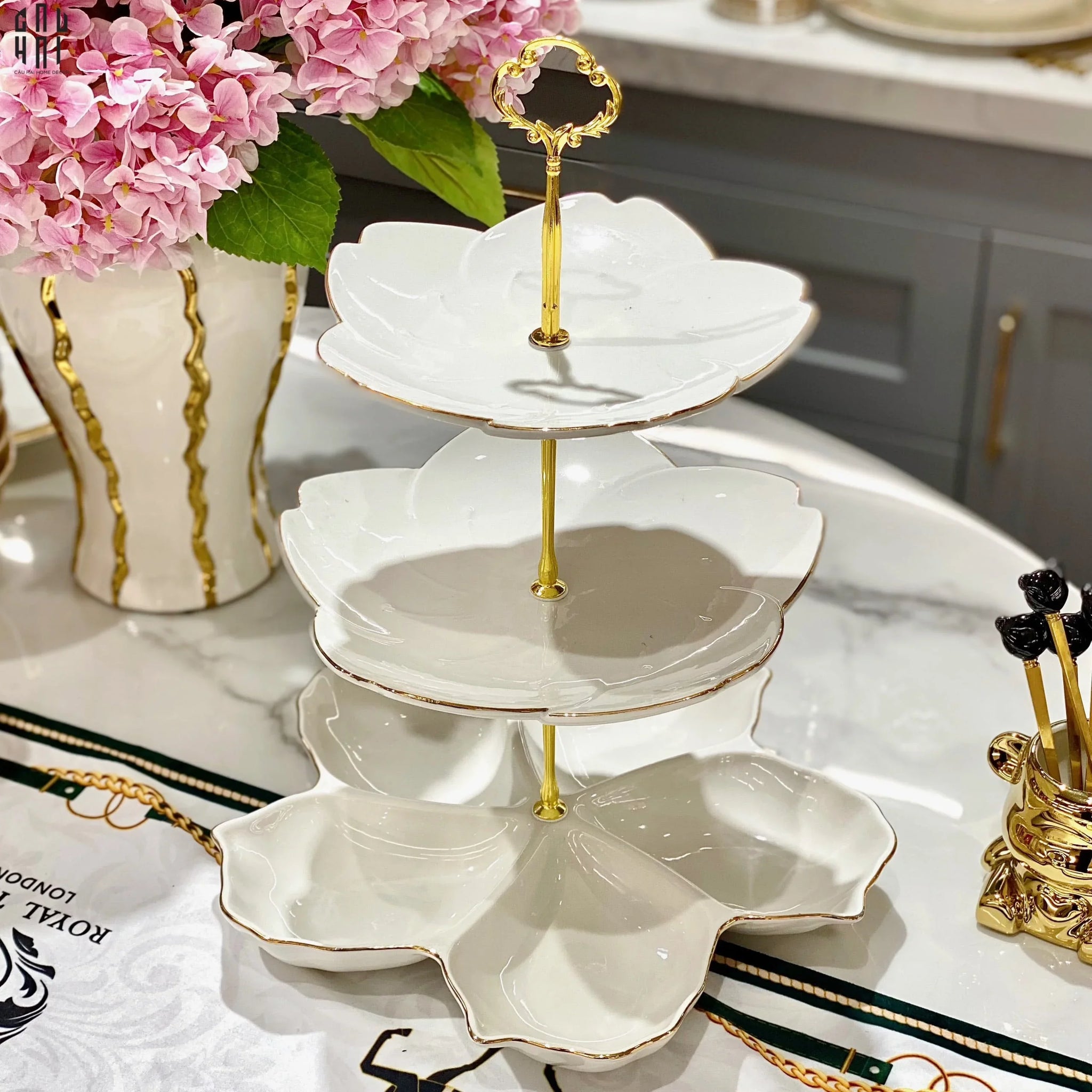 ĐĨA BÁNH 3 TẦNG JASMINE ÉTAGÈRE - CẬU HAI HOME DECOR