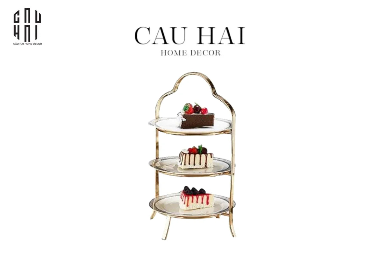 ĐĨA BÁNH 3 TẦNG TRESOR ÉTAGÈRE SS25 - CẬU HAI HOME DECOR