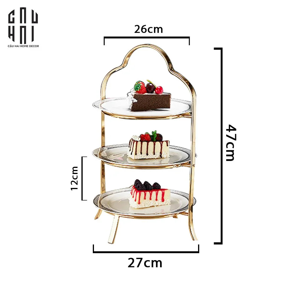 ĐĨA BÁNH 3 TẦNG TRESOR ÉTAGÈRE SS25 - CẬU HAI HOME DECOR