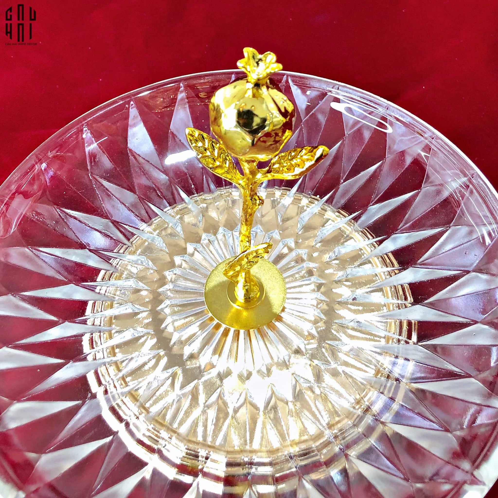 ĐĨA BÁNH KẸO THUỶ TINH BLOOMING SS25 - CẬU HAI HOME DECOR