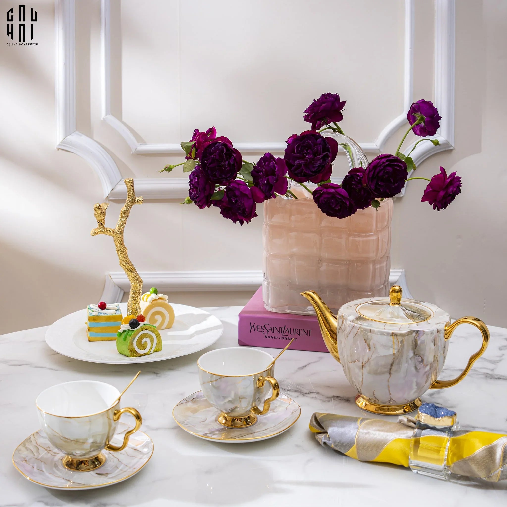 ĐĨA BÁNH KẸO TRANG TRÍ FOUR SEASONS SS25 - CẬU HAI HOME DECOR