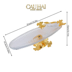 Đĩa Dài Persian Lumière Papillon Crystal Plateau-CẬU HAI HOME DECOR