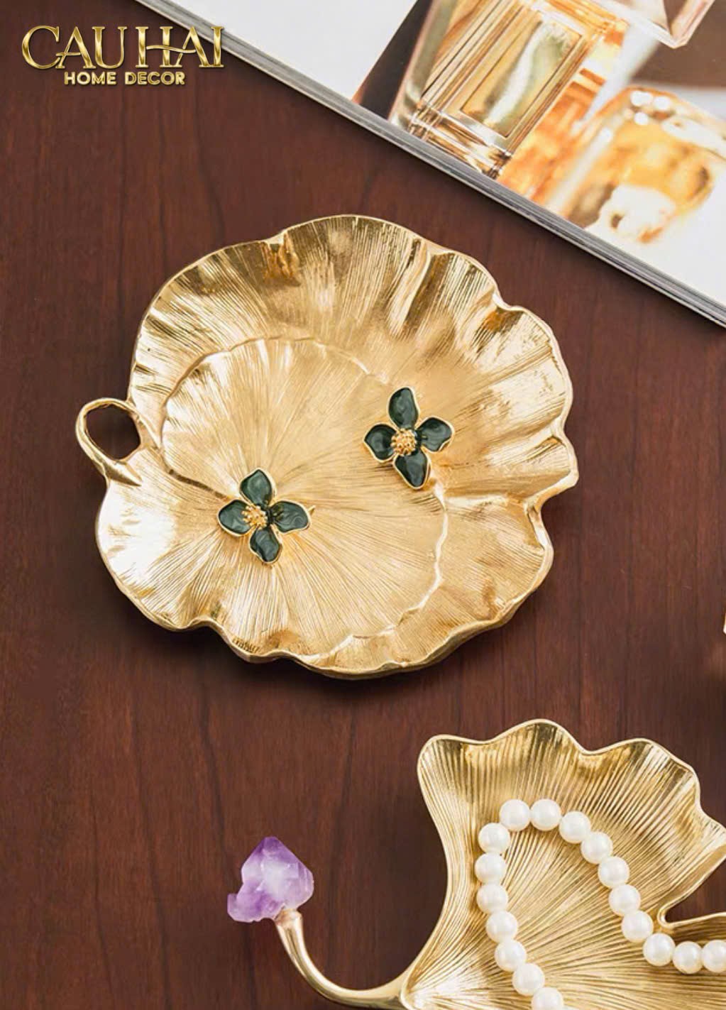 HOME COUTURE - ĐĨA ĐỒNG LOTUS D'OR-CẬU HAI HOME DECOR