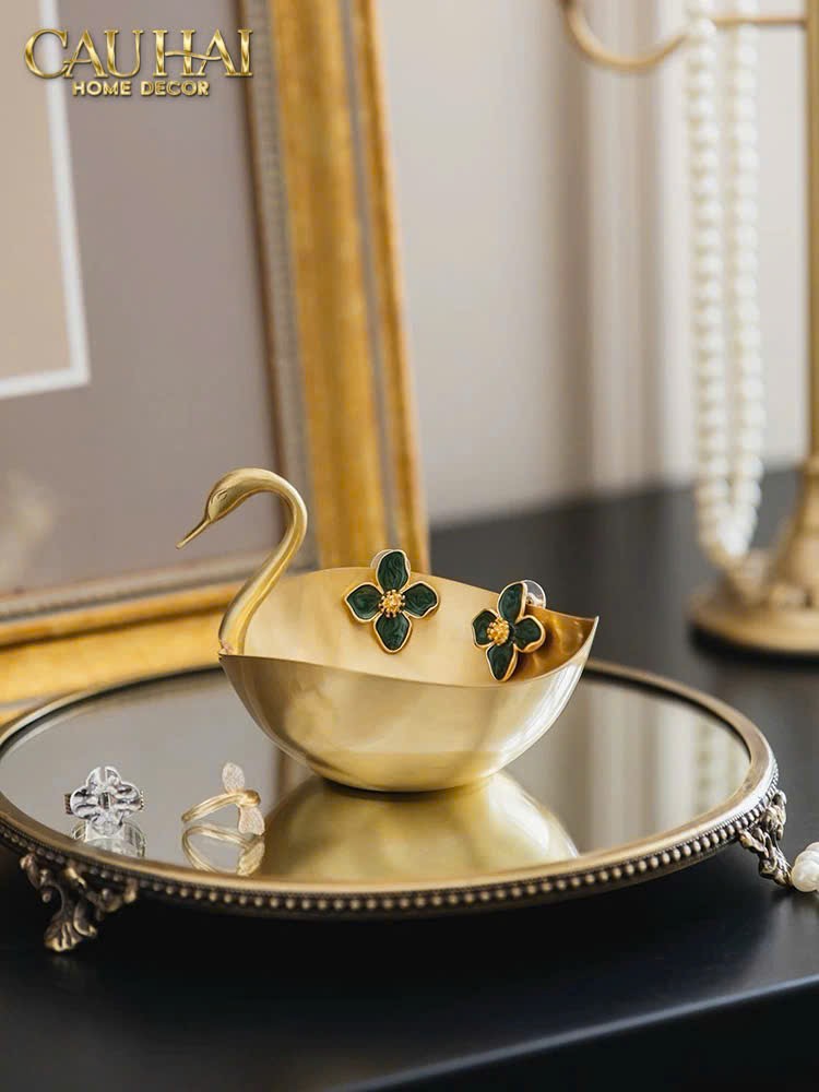 HOME COUTURE - ĐĨA ĐỒNG SWAN D'OR BRASS BOWL - CẬU HAI HOME DECOR