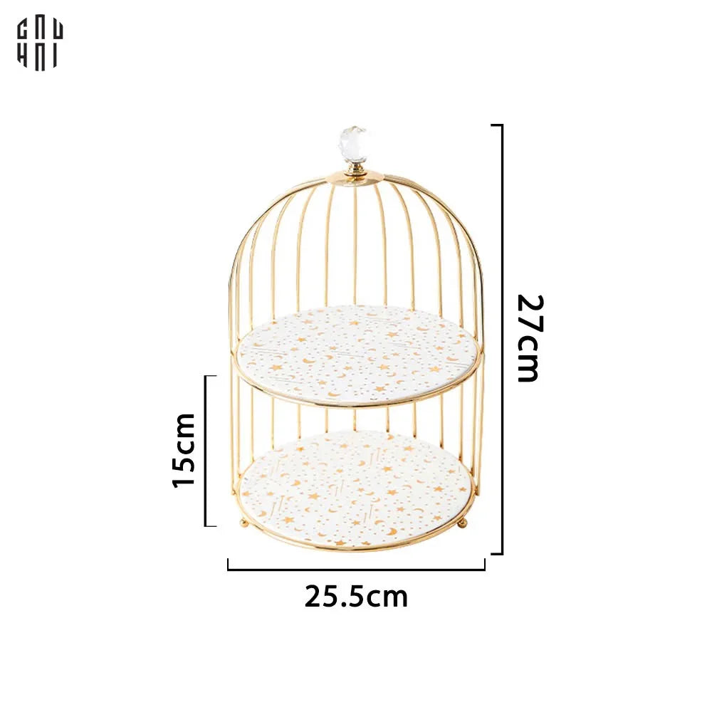 Đĩa Lồng Chim 2 Tầng Moonlight Étagère-CẬU HAI HOME DECOR