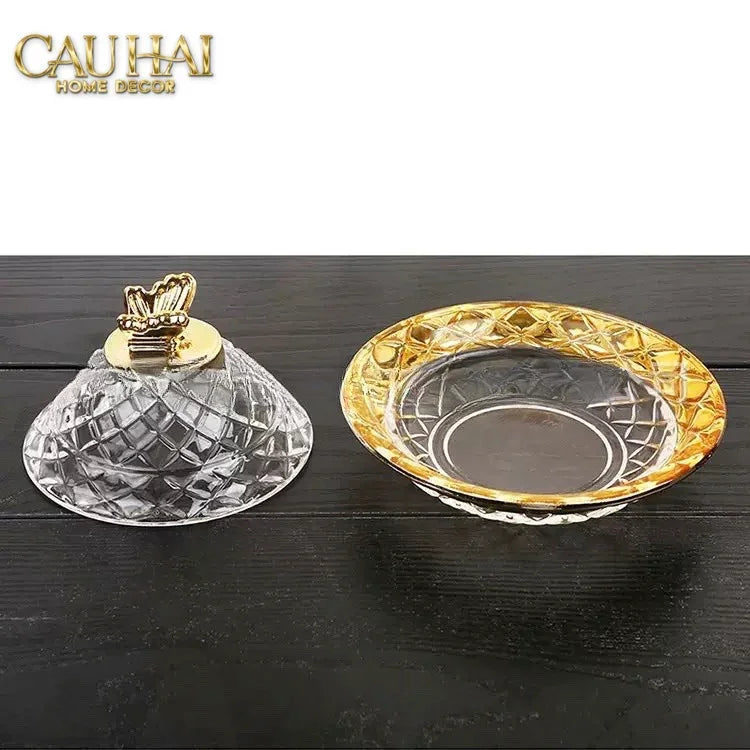 Đĩa Persian Papillon De Bloom Crystal Serving Dish-CẬU HAI HOME DECOR