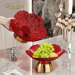 Đĩa Trái Cây Acry - Sunlit Blossom-CẬU HAI HOME DECOR